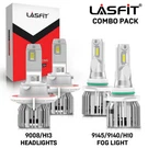 Combo Lasfit H13 9008 9145 9140 Led Headlight Bulb High Low Beam Fog 6000K. Fixed Price $79.99.