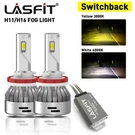 Lasfit 2PCS Switchback H11 H16 H8 Led Fog Light Bulbs Dual Color Yellow White. Fixed Price $99.99.
