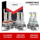 Lasfit 9005 H11 9006 Led Headlight Bulbs High Low Fog 18000LM Super Bright. Fixed Price $164.99.
